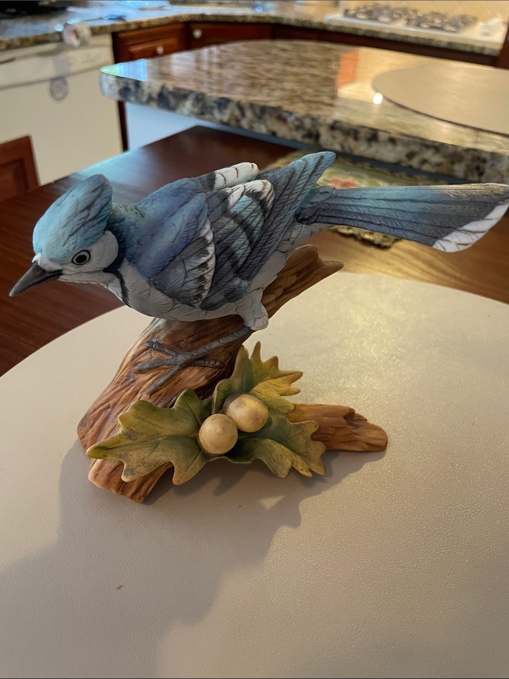 Andrea By Sadek Bluejay Bird Figurine on Branch